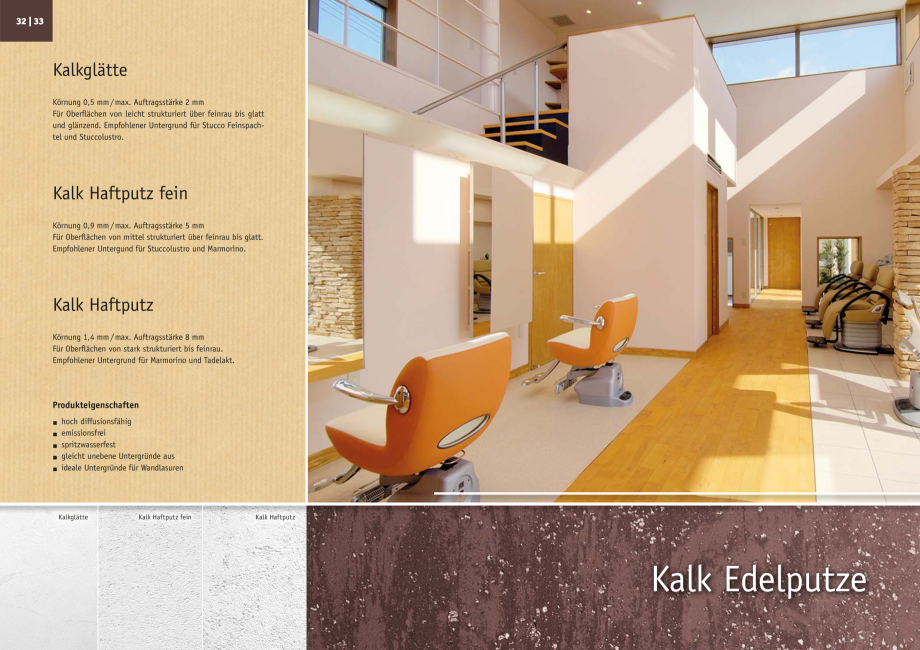 Pagina 17-Tencuieli decorative KREIDEZEIT 960.2-960.3, 968-969, 980-982, Tadelakt 275.1-275.4 Catalog, brosura...