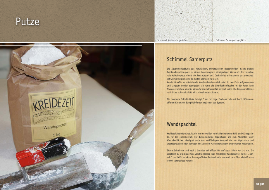 Pagina 18-Tencuieli decorative KREIDEZEIT 960.2-960.3, 968-969, 980-982, Tadelakt 275.1-275.4 Catalog, brosura...