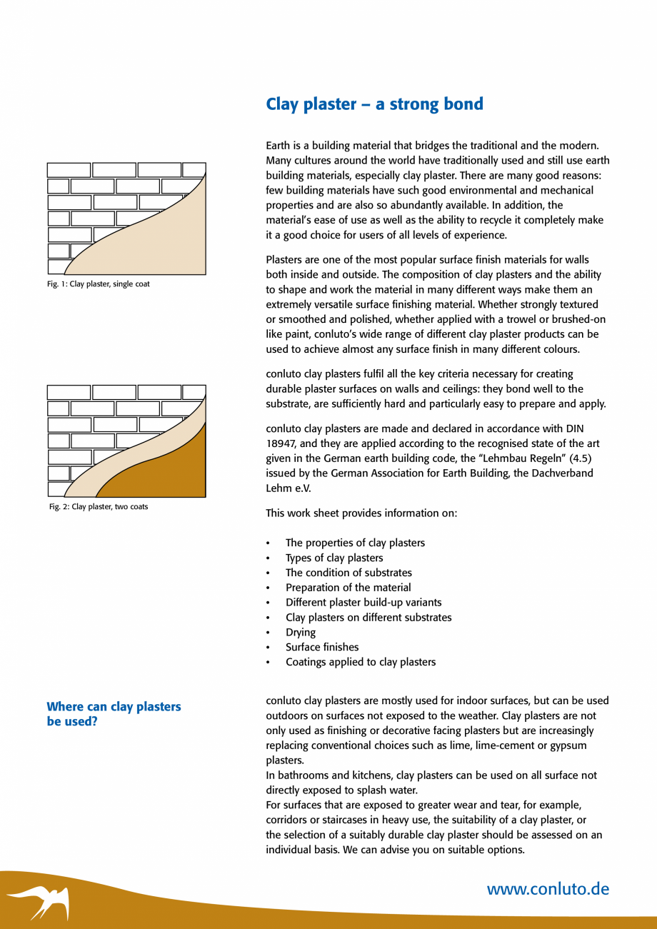 Pagina 4-Tencuieli de argila pentru interior conluto Catalog, brosura Engleza  . . . . . . . . . . . . . . . ...