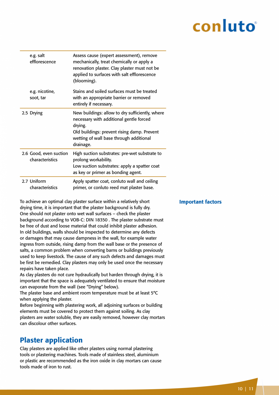 Pagina 11-Tencuieli de argila pentru interior conluto Catalog, brosura Engleza gy-intensive recycling...
