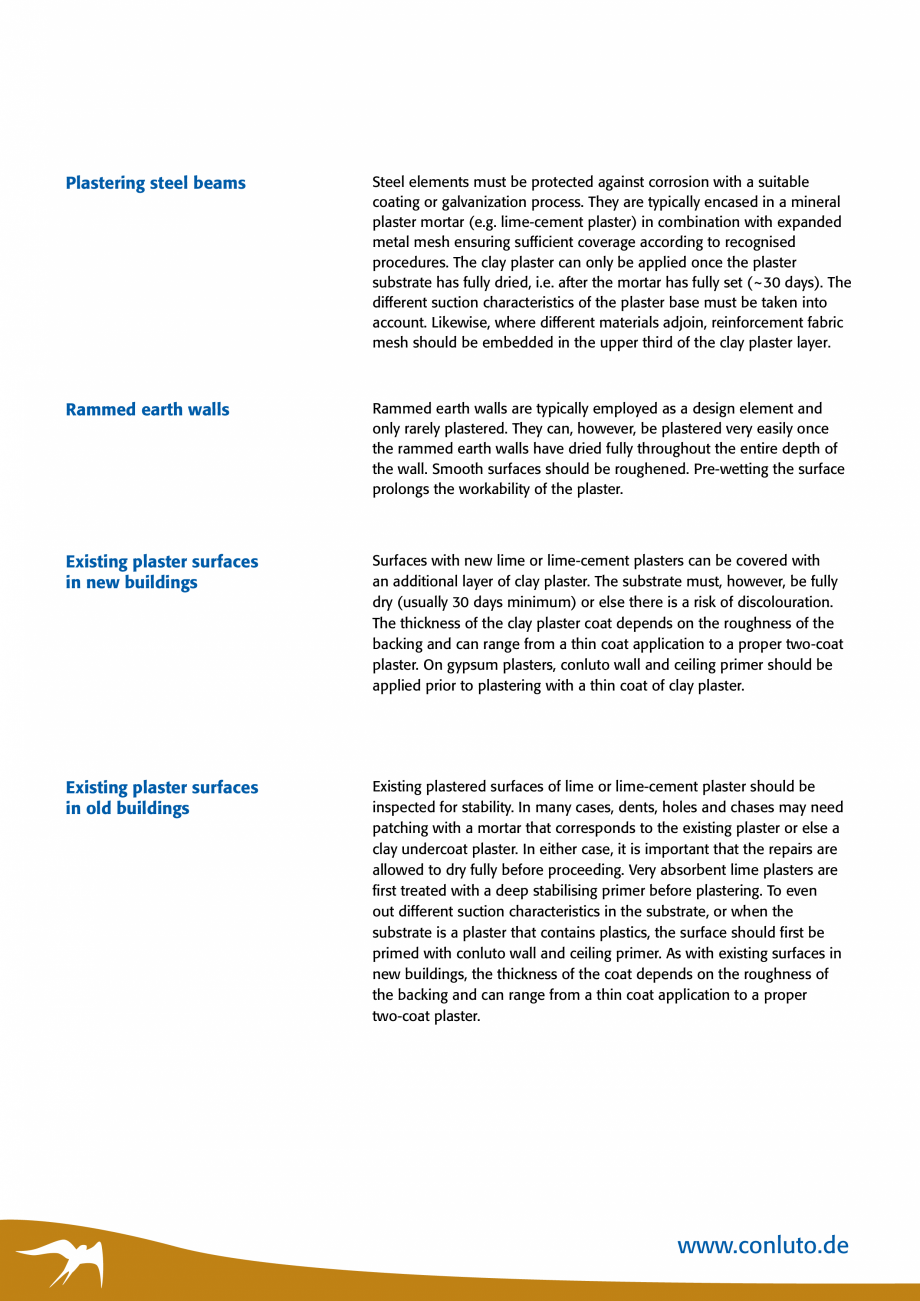 Pagina 14-Tencuieli de argila pentru interior conluto Catalog, brosura Engleza f closed
plastering machines is...