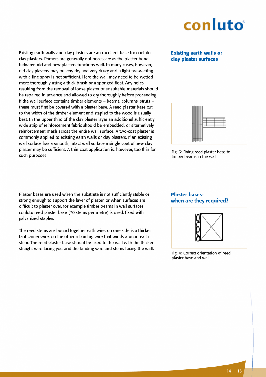 Pagina 15-Tencuieli de argila pentru interior conluto Catalog, brosura Engleza able plastering
machines in...