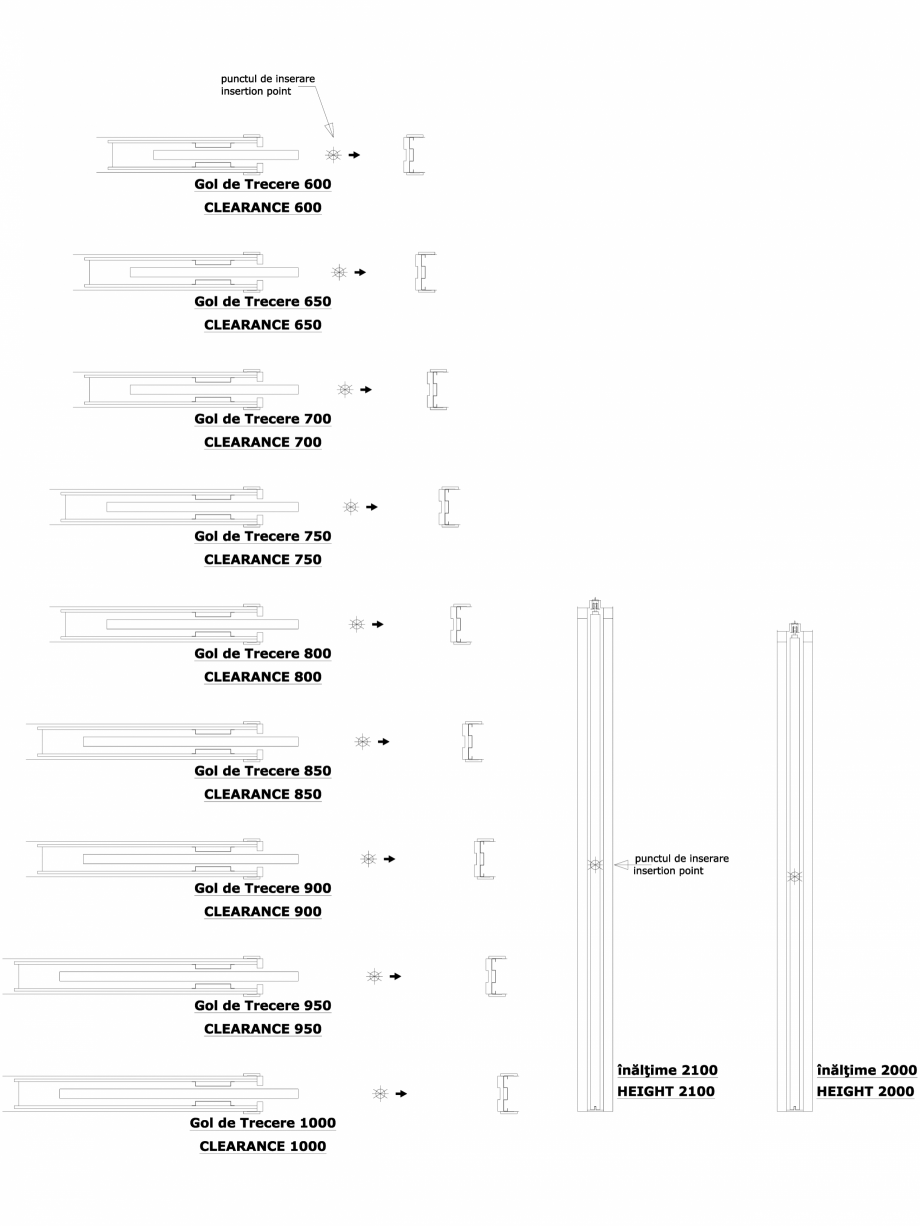 Pagina 1-CAD-DWG Sistem pentru glisarea unei usi si incorporarea instalatiei electrice LUCE SP 150 -...