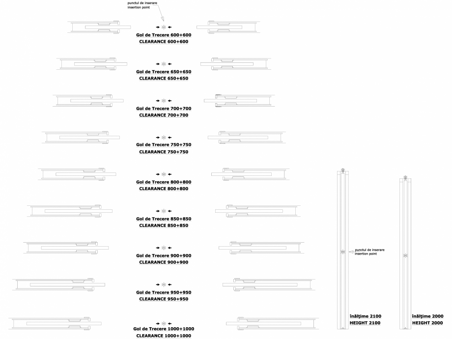 Pagina 1-CAD-DWG Sistem pentru glisarea a doua usi in oglinda si incorporarea instalatiei electrice LUCE...