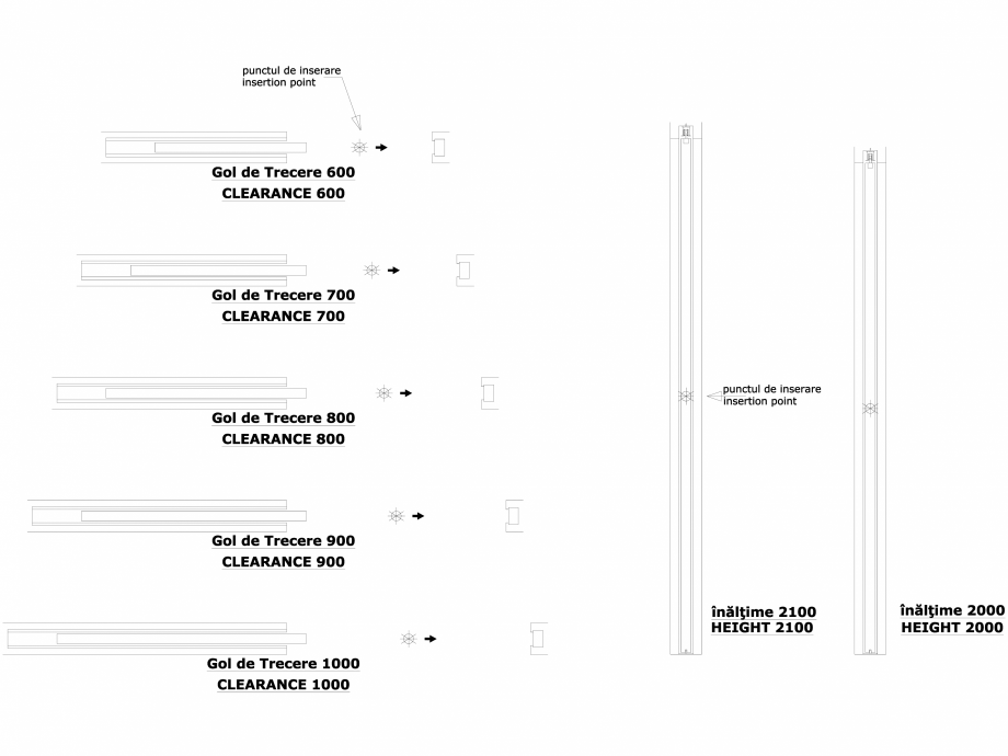 Pagina 1-CAD-DWG Sistem pentru glisarea unei usi SYNTESIS SP 125 - versiunea zidarie ECLISSE Detaliu de...