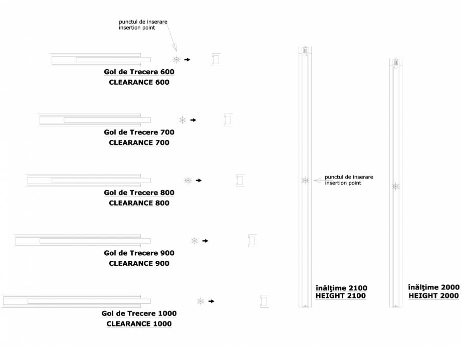 Pagina 1-CAD-DWG Sistem pentru glisarea unei usi SYNTESIS SP 100 - versiunea gips-carton ECLISSE Detaliu de...