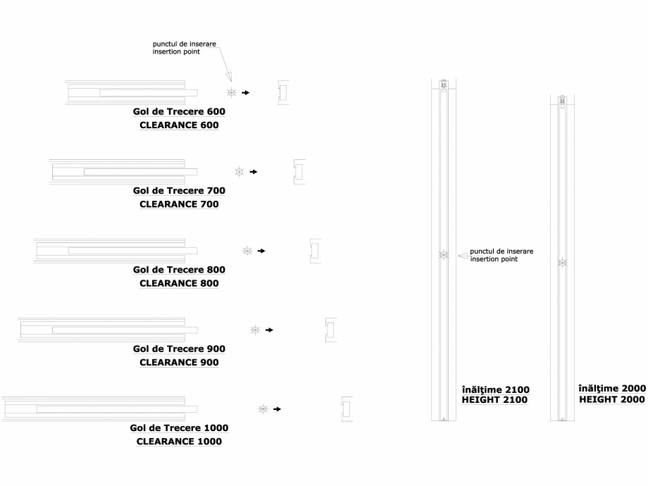 Pagina 1-CAD-DWG Sistem pentru glisarea unei usi SYNTESIS SP 150 - versiunea gips-carton ECLISSE Detaliu de...