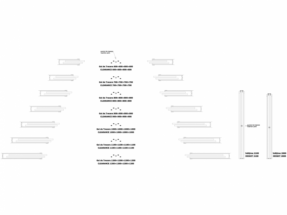 Pagina 1-CAD-DWG Sistem pentru glisarea a doua usi paralele si simetrice TELESCOPICA ESTENSIONE SP 180 -...