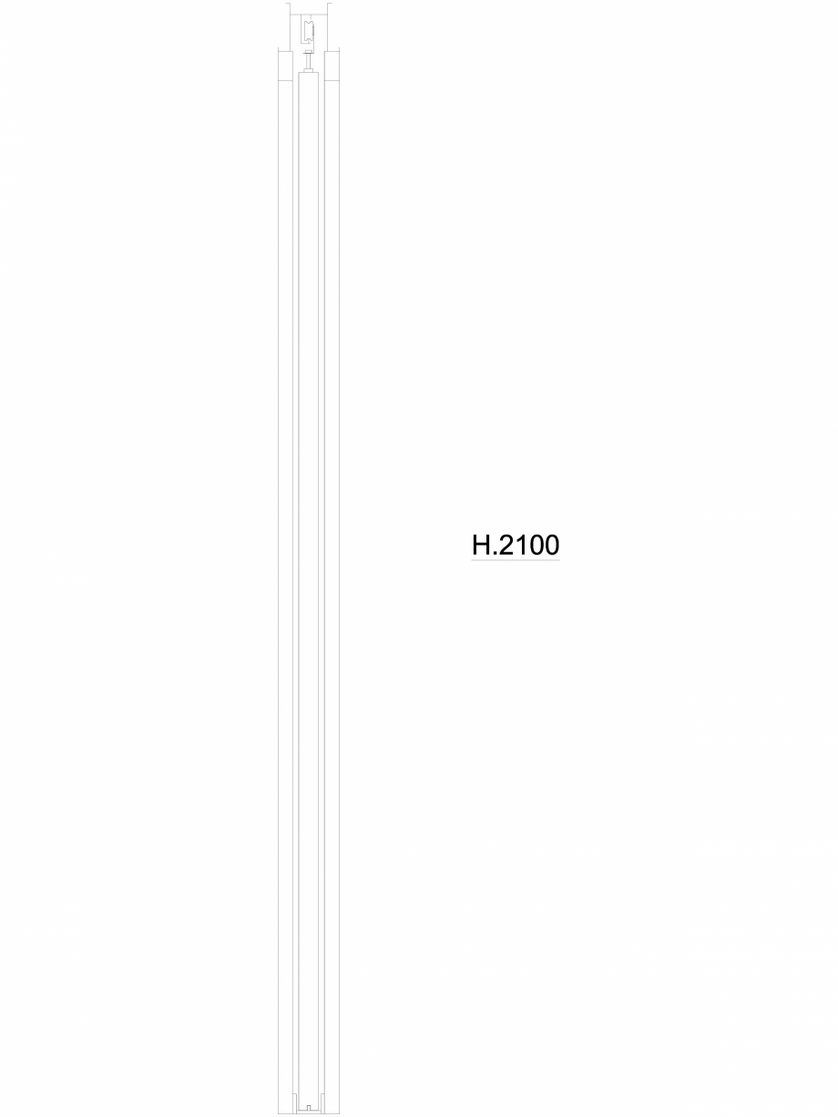 Pagina 1-CAD-DWG Sistem pentru glisarea unei usi curbe ECLISSE Detaliu de produs CIRCULAR UNICO 