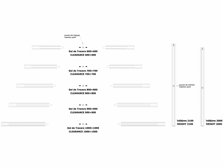 Pagina 1-CAD-DWG Sistem pentru glisarea a doua usi simetrice SYNTESIS ESTENSIONE SP 108 - versiunea zidarie...