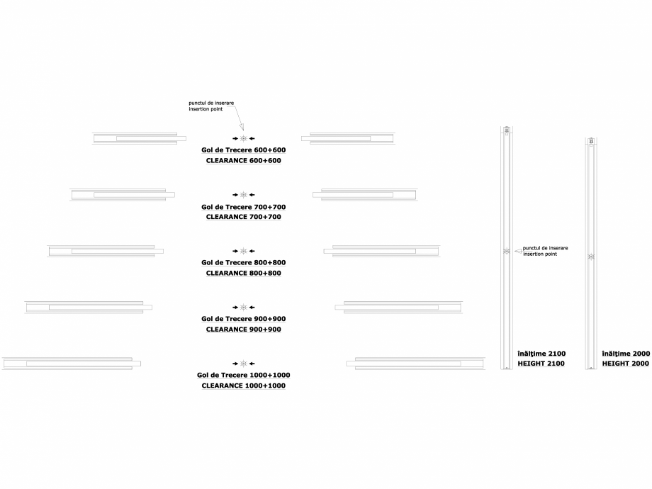 Pagina 1-CAD-DWG Sistem pentru glisarea a doua usi simetrice SYNTESIS ESTENSIONE SP 100 - versiunea...