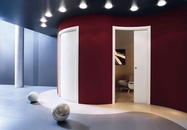 Pagina 1-Sistem pentru glisarea unei usi curbe - versiunea zidarie ECLISSE CIRCULAR UNICO Fisa tehnica Romana...