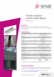 Profil metalic din tabla zincata SINIAT - UA100 NIDA Metal