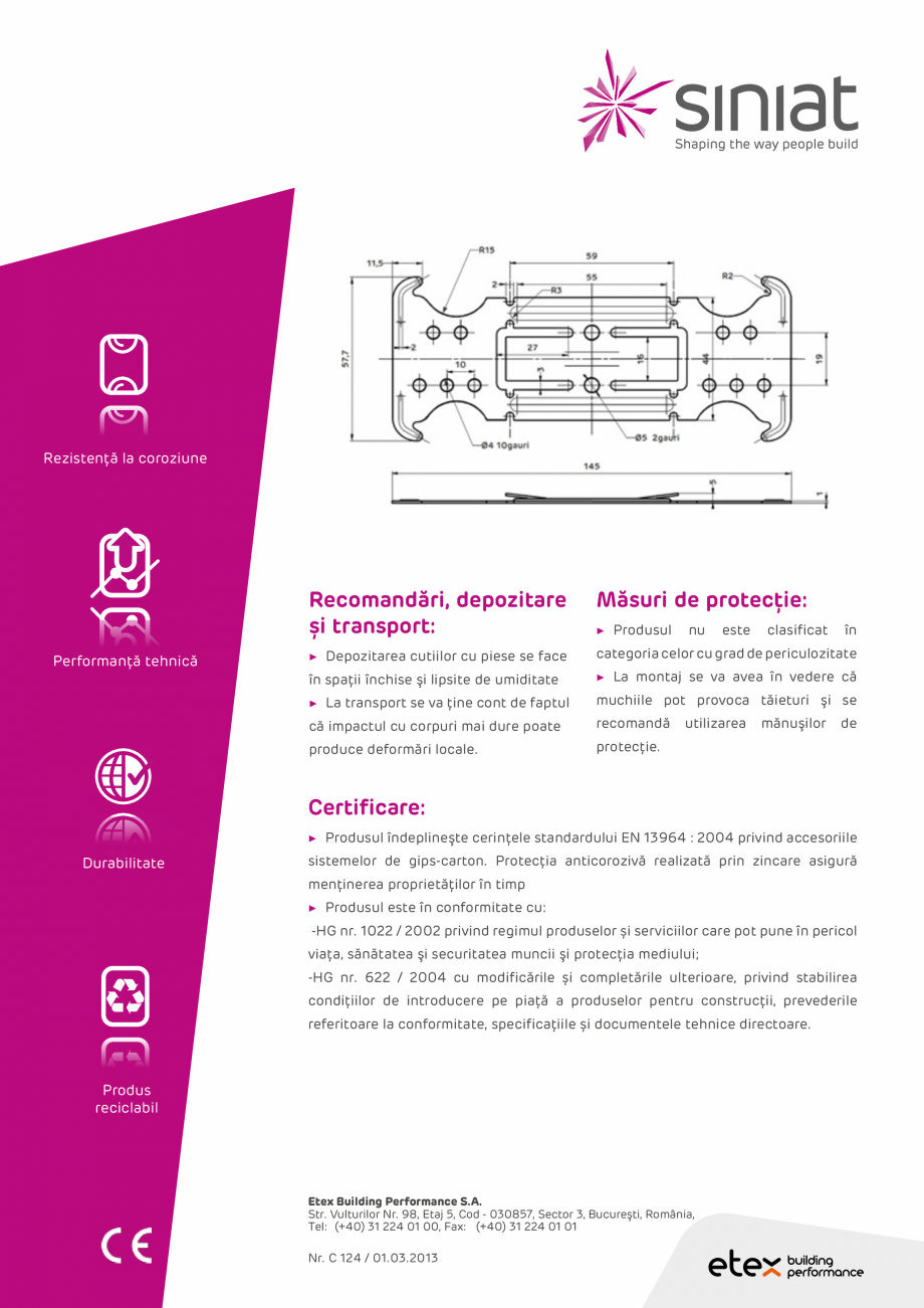 Pagina 2-Racord de imbinare dublu CD60 NIDA Metal SINIAT Racord dublu CD60 Fisa tehnica Romana 0 NIDA Metal

...