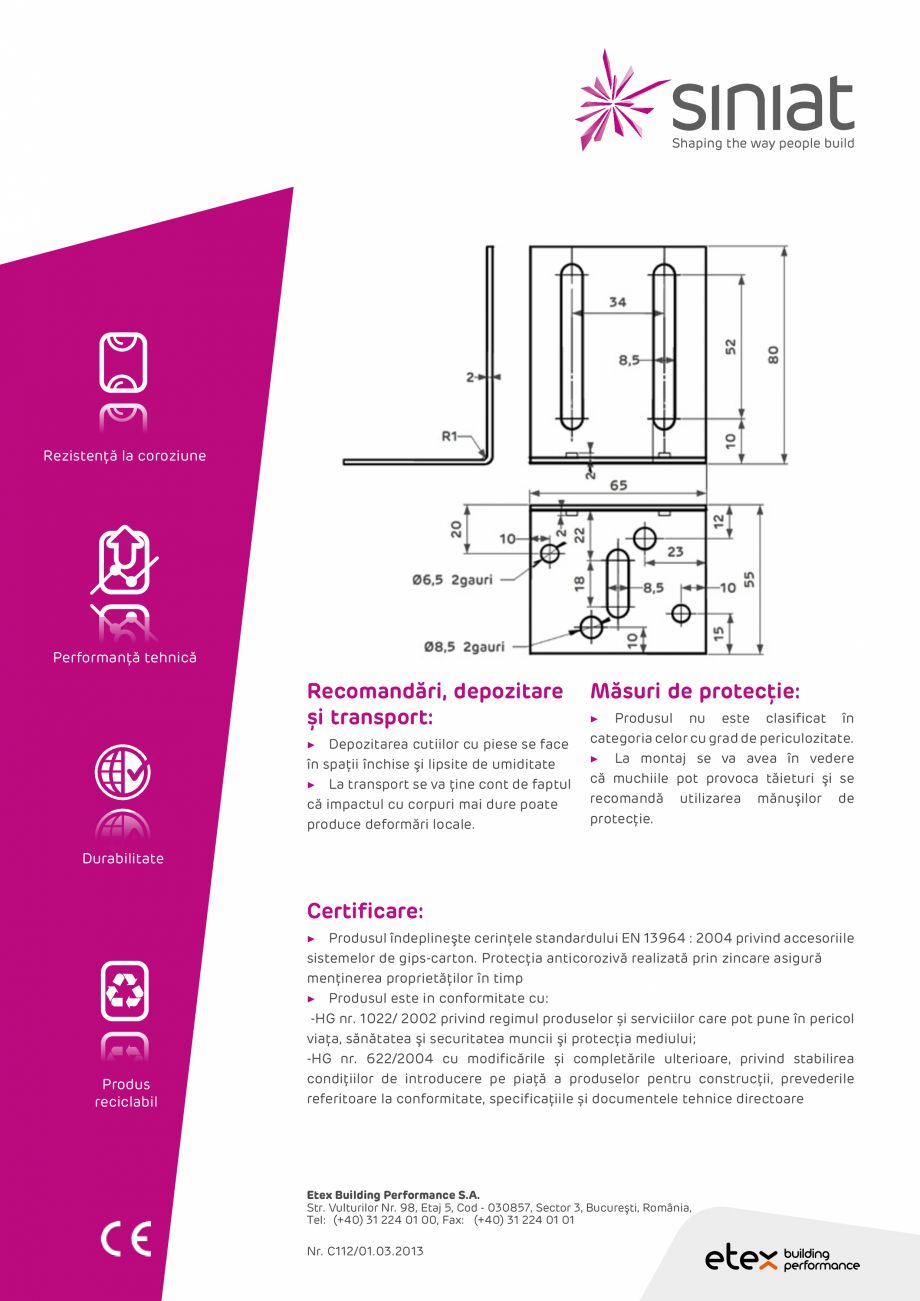 Pagina 2-Coltar (vinclu) pentru UA75 NIDA Metal SINIAT Coltar UA75 Fisa tehnica Romana na produsului.
Link...