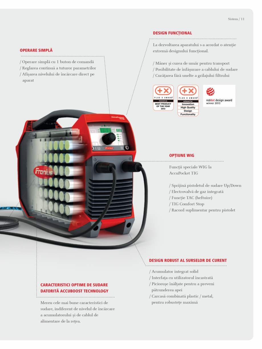 Pagina 11-Echipament de sudura cu electrozi SEI FRONIUS AccuPocket 150/400 Catalog, brosura Romana ...