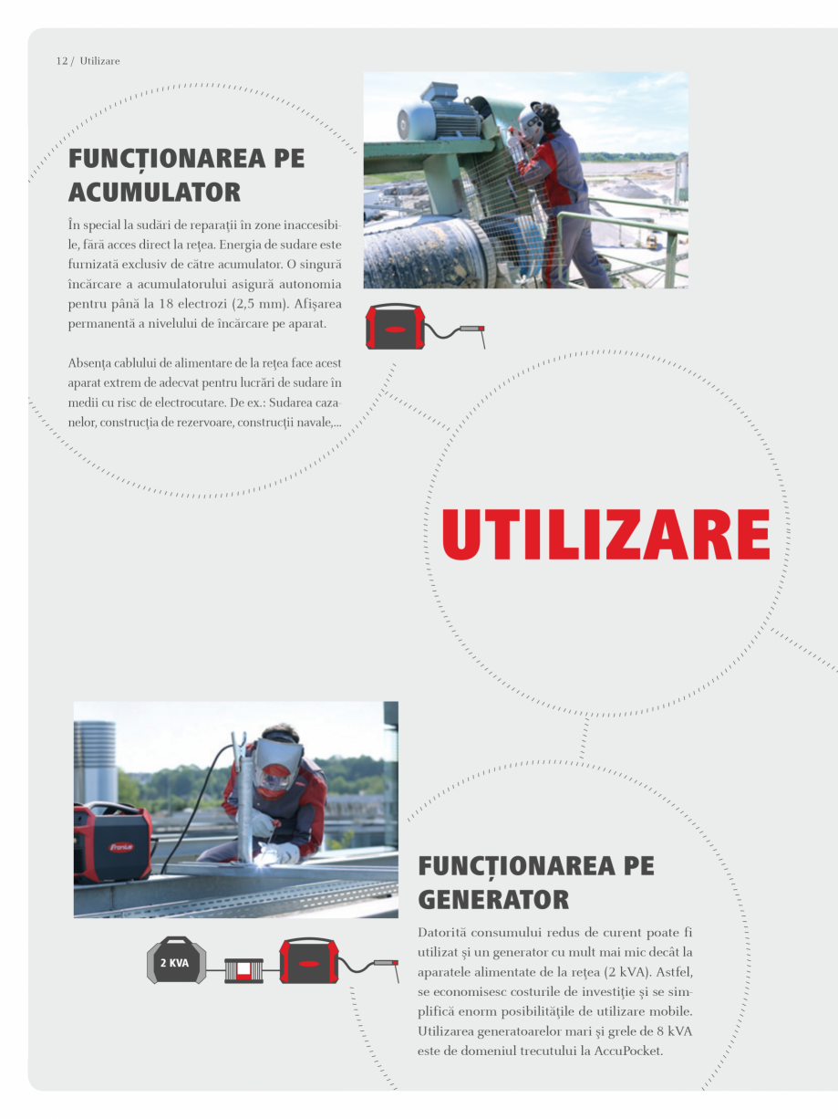 Pagina 12-Echipament de sudura cu electrozi SEI FRONIUS AccuPocket 150/400 Catalog, brosura Romana ULUI
Durata...