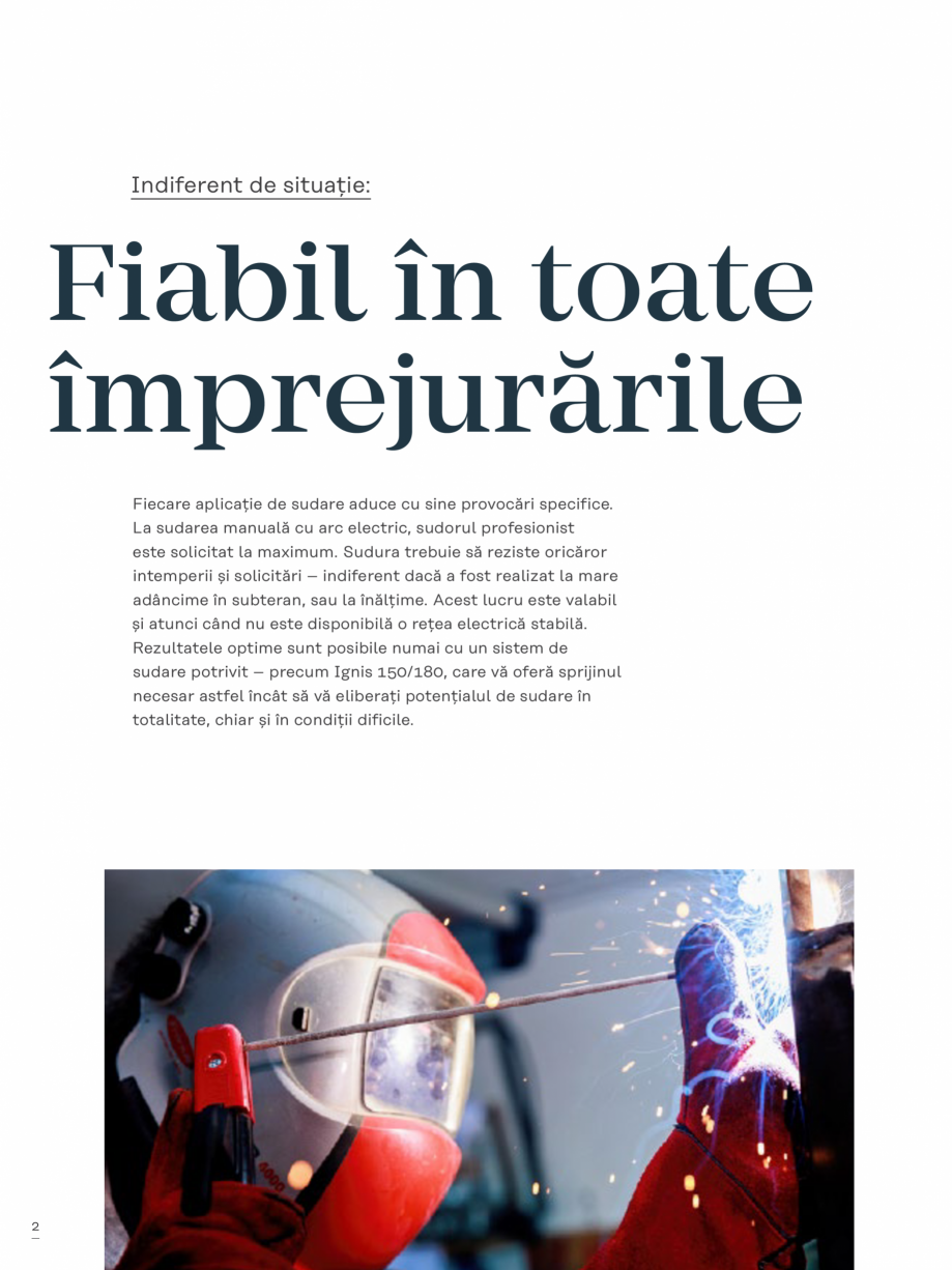 Pagina 2 - Echipament sudura cu electrozi SEI FRONIUS FRONIUS Ignis 150 Catalog, brosura Romana ...
