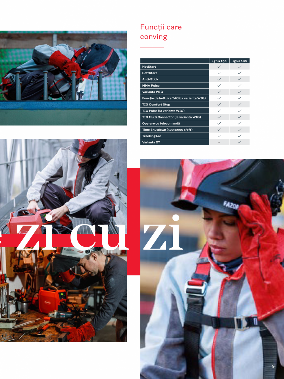 Pagina 9-Echipament sudura cu electrozi SEI FRONIUS FRONIUS Ignis 150 Catalog, brosura Romana tru utilizarea
...