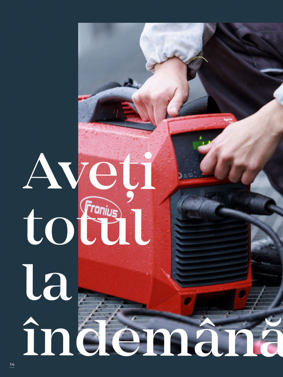Pagina 14-Echipament sudura cu electrozi SEI FRONIUS FRONIUS Ignis 150 Catalog, brosura Romana și rezervă...