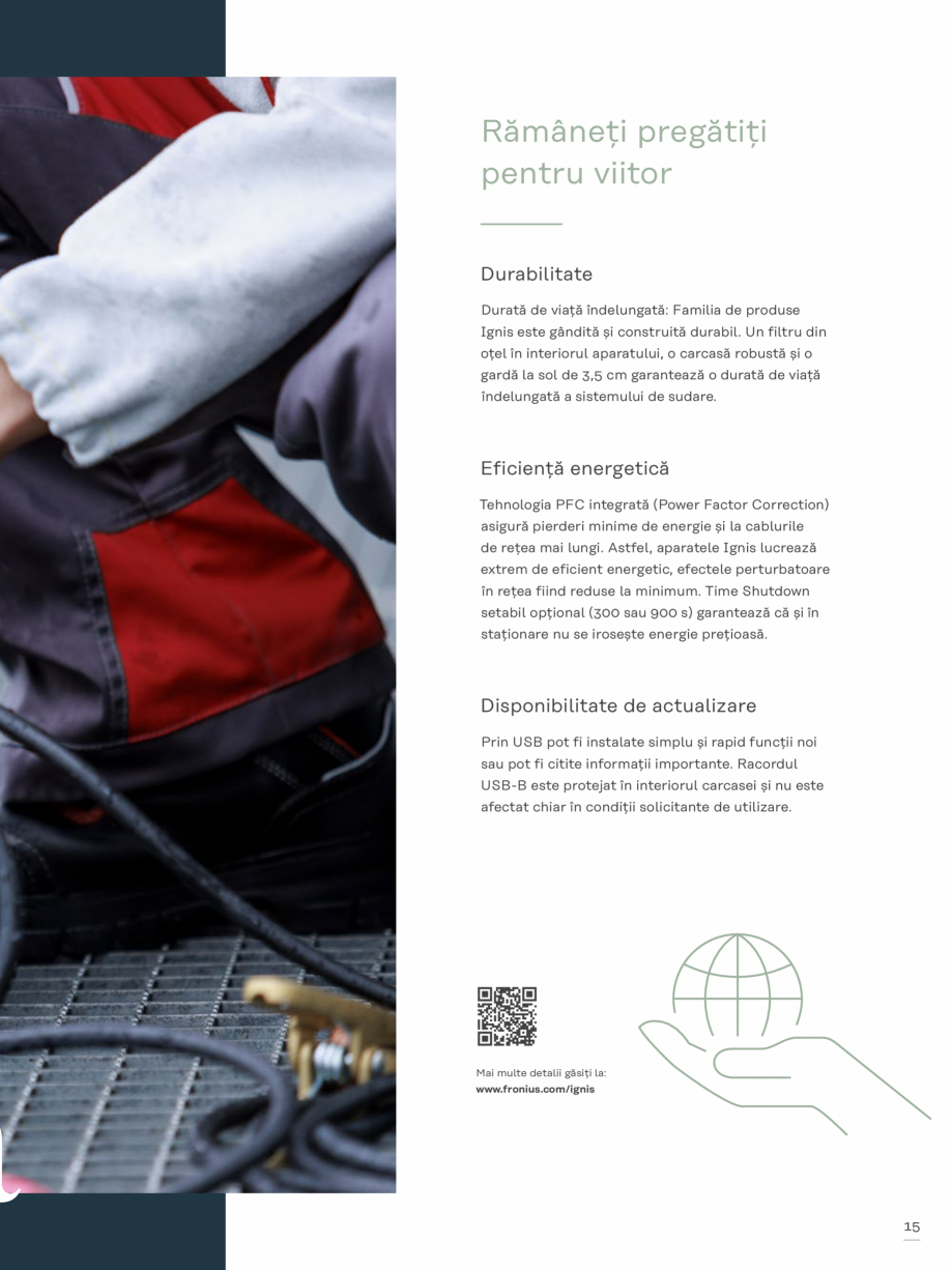 Pagina 15-Echipament sudura cu electrozi SEI FRONIUS FRONIUS Ignis 150 Catalog, brosura Romana 