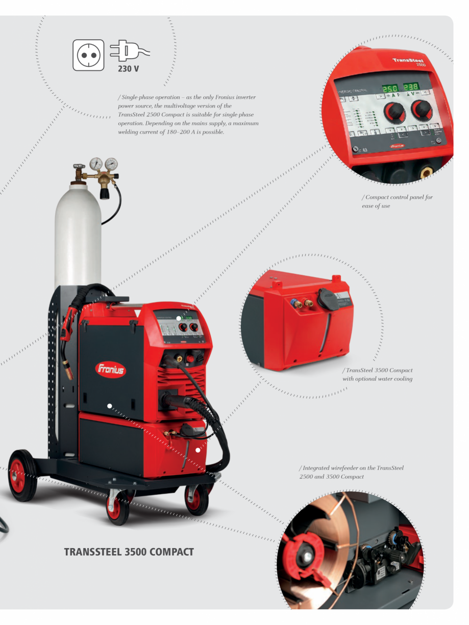 Pagina 3-Echipament sudura MIG/MAG FRONIUS TransSteel 2700 Compact Catalog, brosura Engleza 2500 Compact

/

...