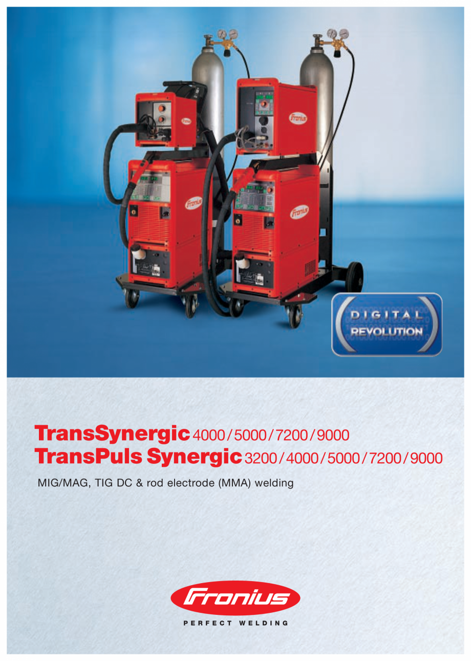 Pagina 1-Echipament sudura MIG/MAG  FRONIUS Transpuls Synergic 4000 Catalog, brosura Engleza TransSynergic...