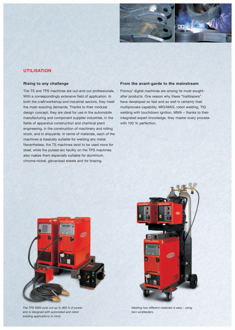 Pagina 3-Echipament sudura MIG/MAG  FRONIUS Transpuls Synergic 4000 Catalog, brosura Engleza  a...