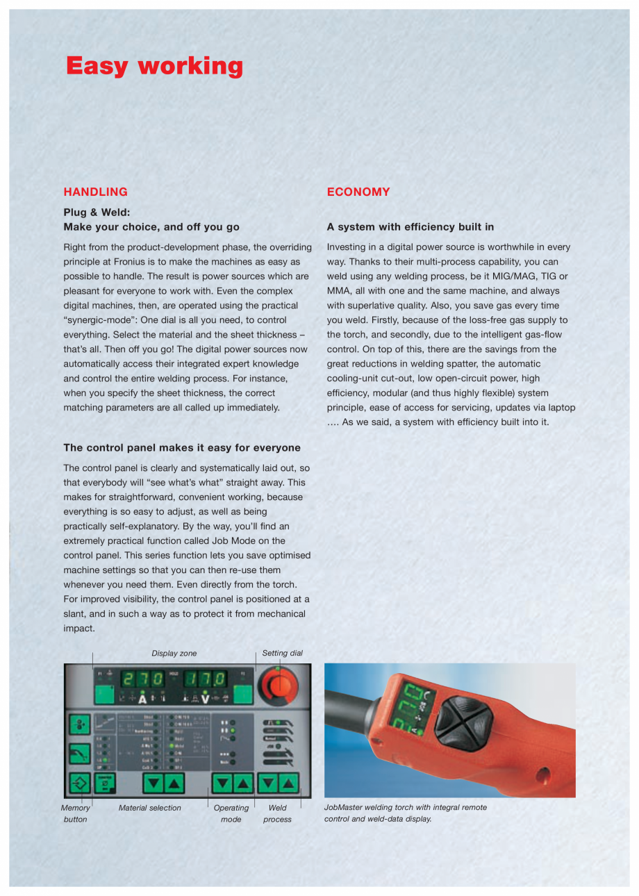 Pagina 7-Echipament sudura MIG/MAG  FRONIUS Transpuls Synergic 4000 Catalog, brosura Engleza inium sheet can
...