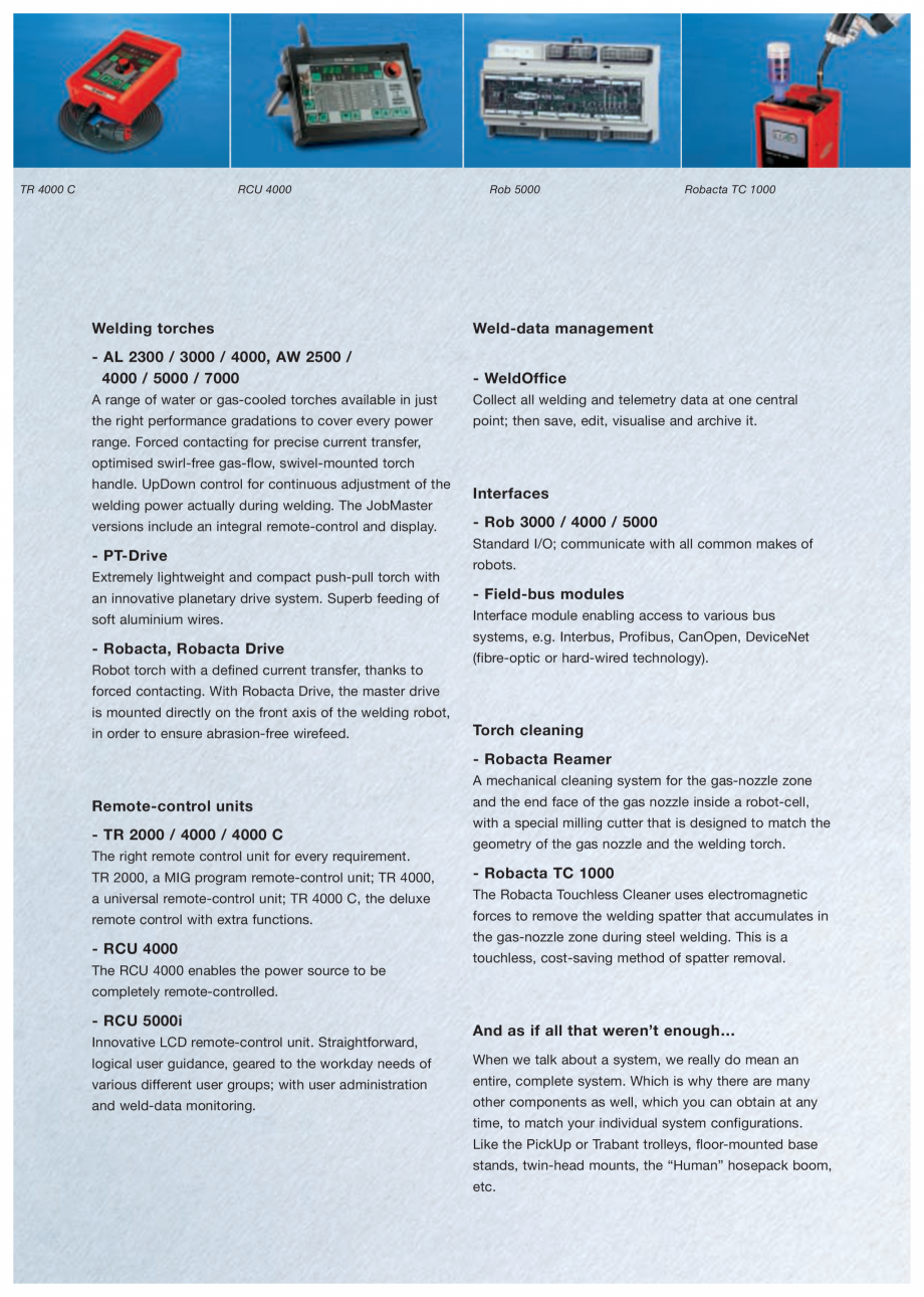 Pagina 13-Echipament sudura MIG/MAG  FRONIUS Transpuls Synergic 4000 Catalog, brosura Engleza uality.

Even...