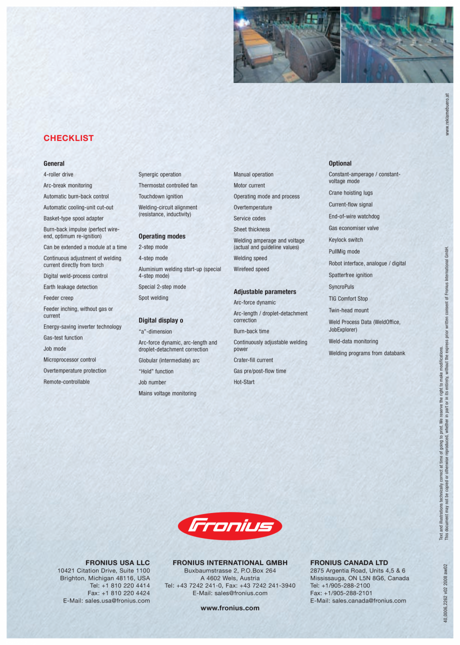 Pagina 16-Echipament sudura MIG/MAG  FRONIUS Transpuls Synergic 4000 Catalog, brosura Engleza robot interface
...