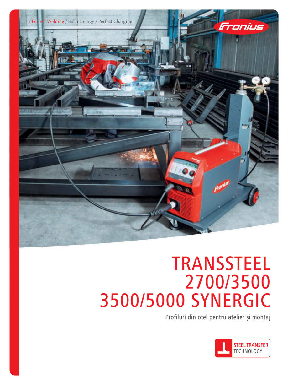 Pagina 1-Echipament sudura MIG/MAG FRONIUS TransSteel 3500 Synergic Catalog, brosura Engleza / Perfect...