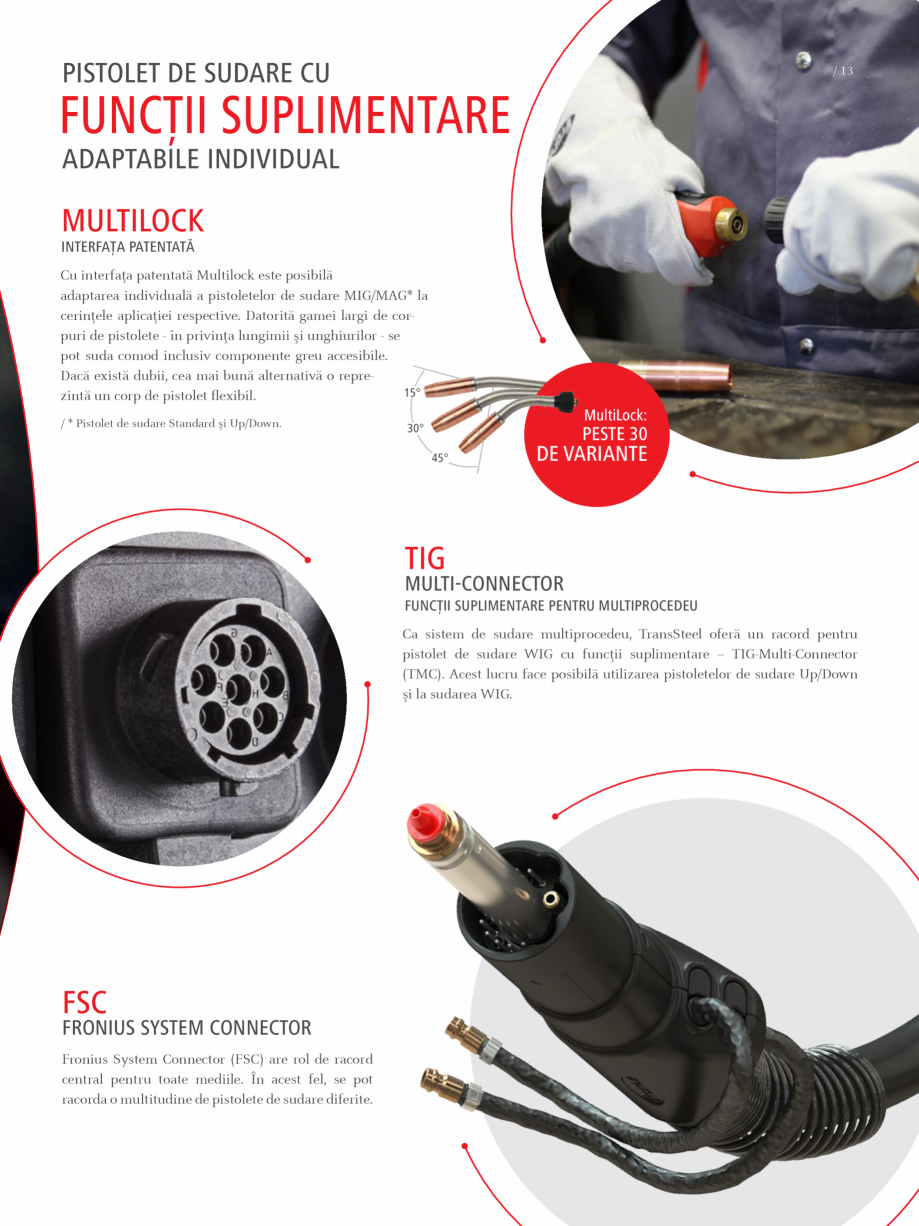 Pagina 13-Echipament sudura MIG/MAG FRONIUS TransSteel 2200 Catalog, brosura Romana durata sudării
Curent...