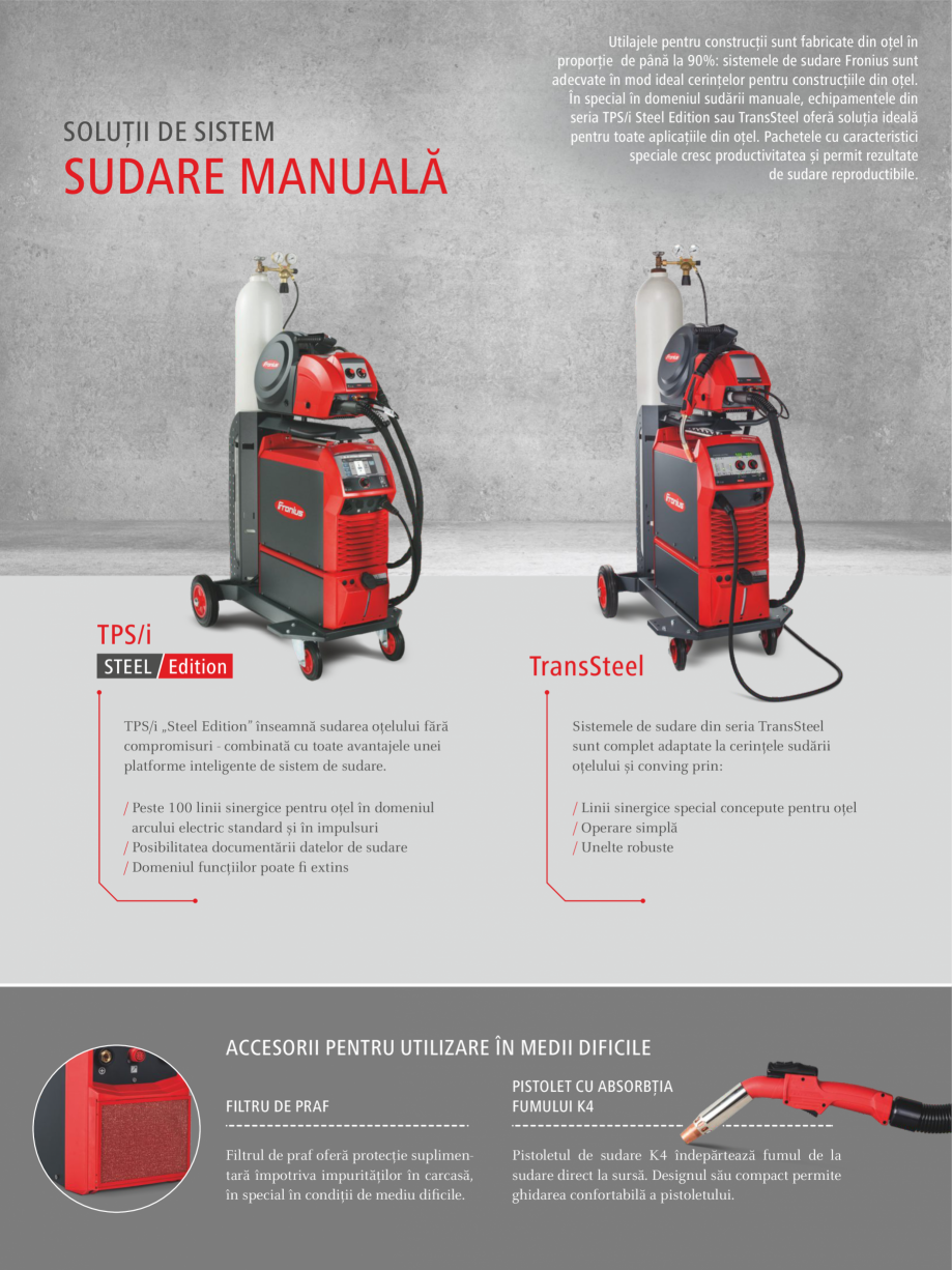 Pagina 6-Solutii de sudare dedicate utilajelor pentru constructii FRONIUS Catalog, brosura Romana de...