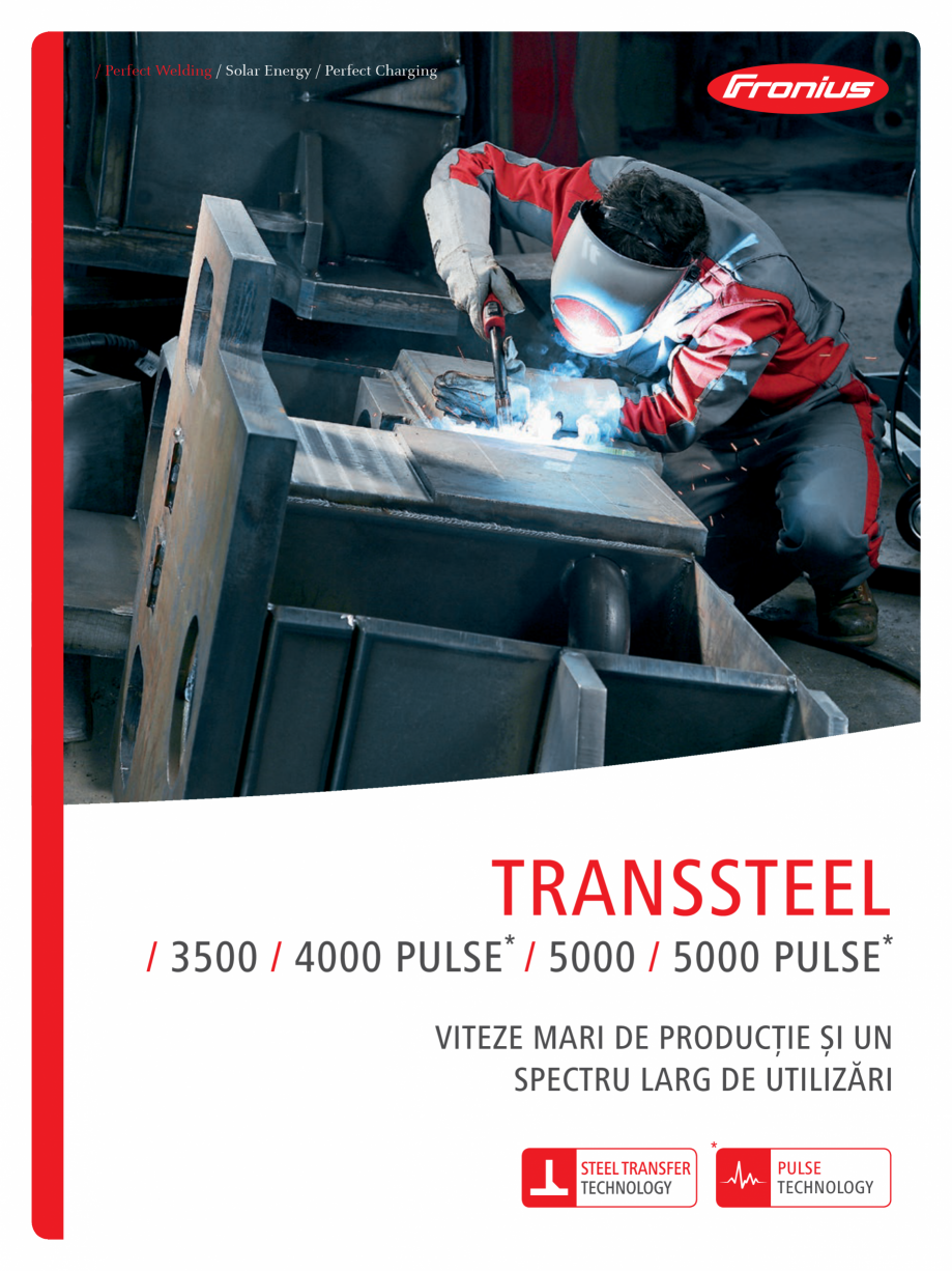 Pagina 1-Echipament sudura MIG/MAG FRONIUS TransSteel 4000 Pulse Catalog, brosura Romana / Perfect Welding / ...