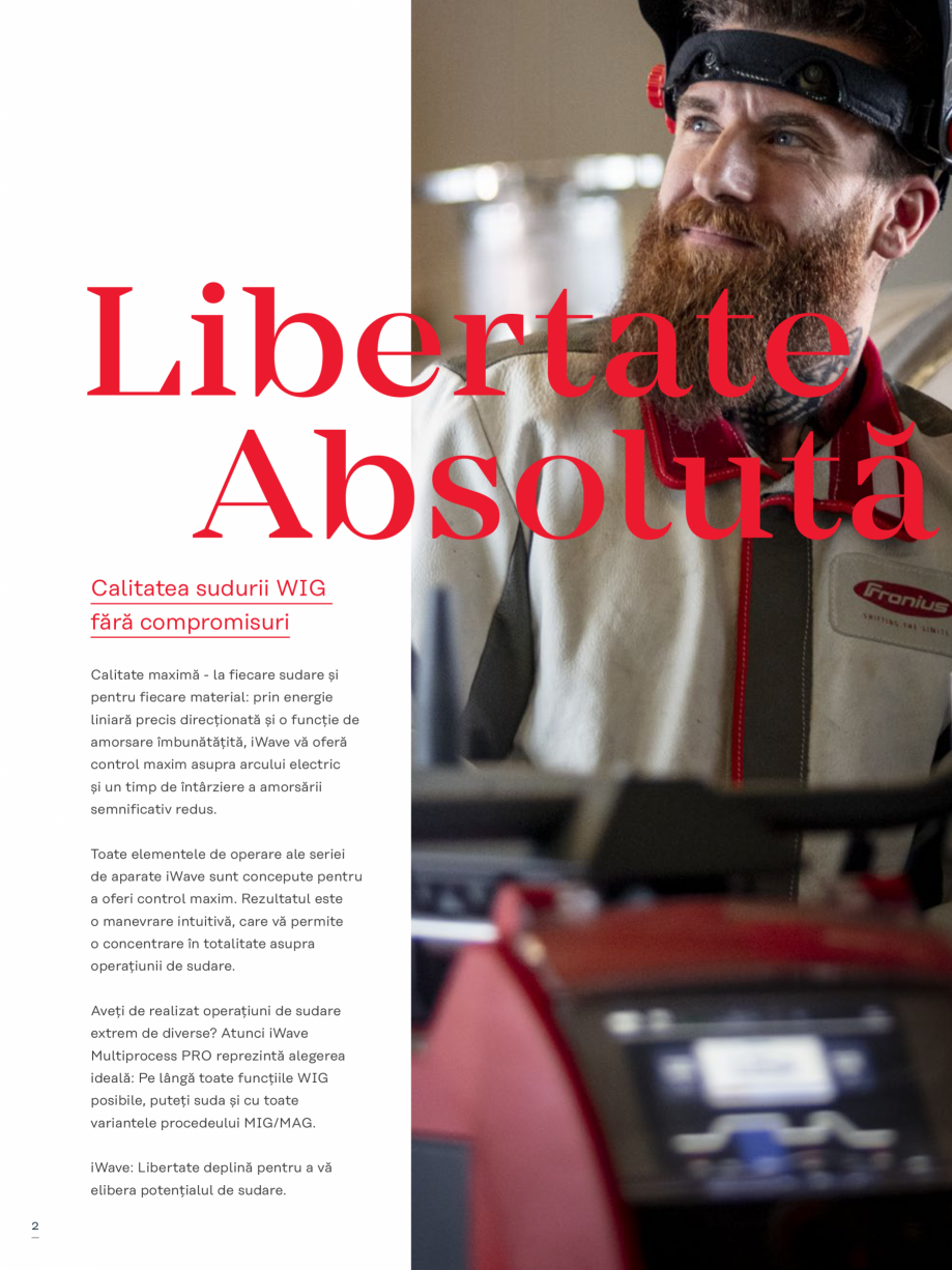 Pagina 2-Aparat de sudura TIG FRONIUS iWave 190i AC/DC Catalog, brosura Romana ve – avantajele dvs.
...