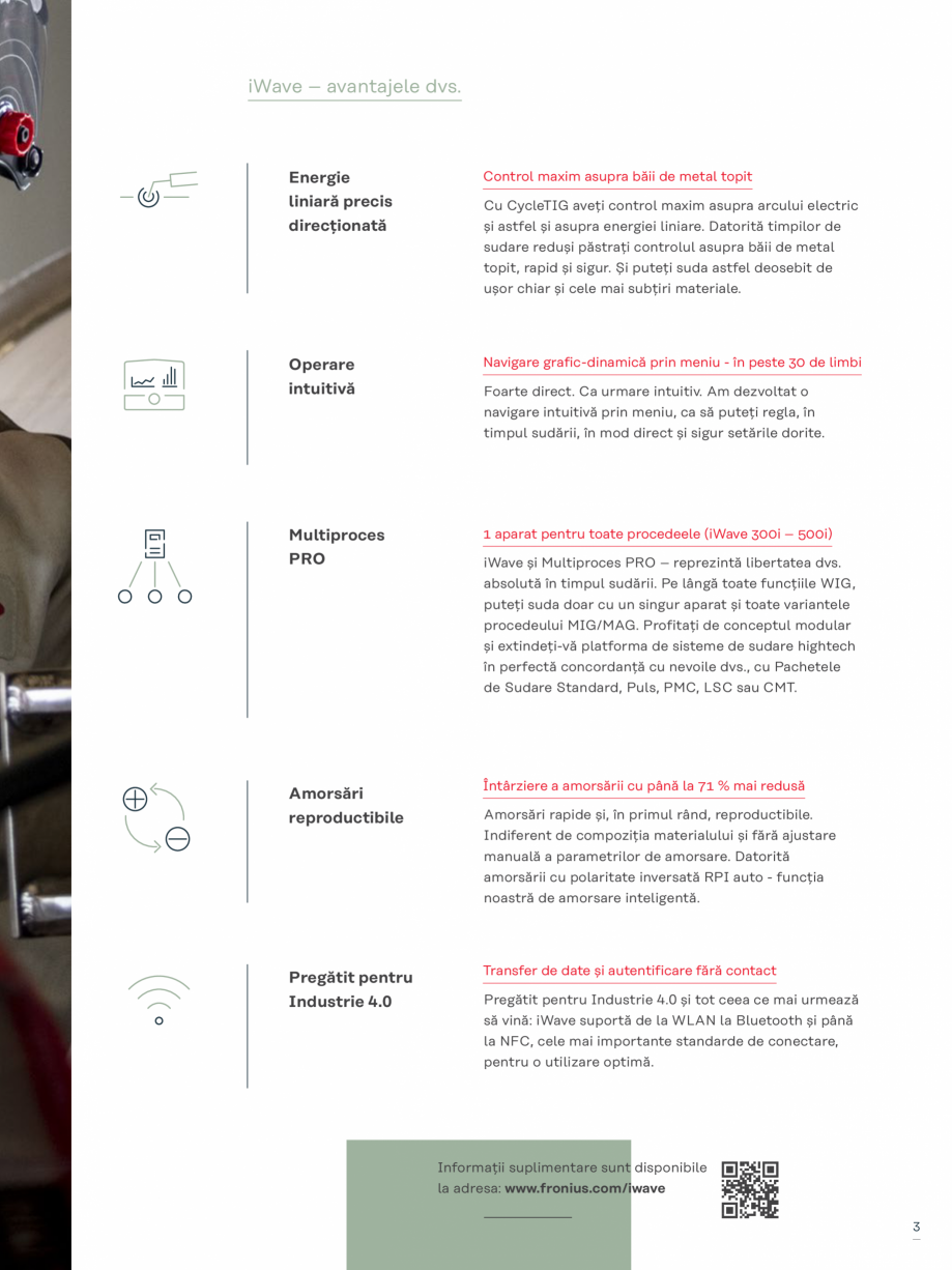 Pagina 3-Aparat de sudura TIG FRONIUS iWave 190i AC/DC Catalog, brosura Romana ech
în perfectă...