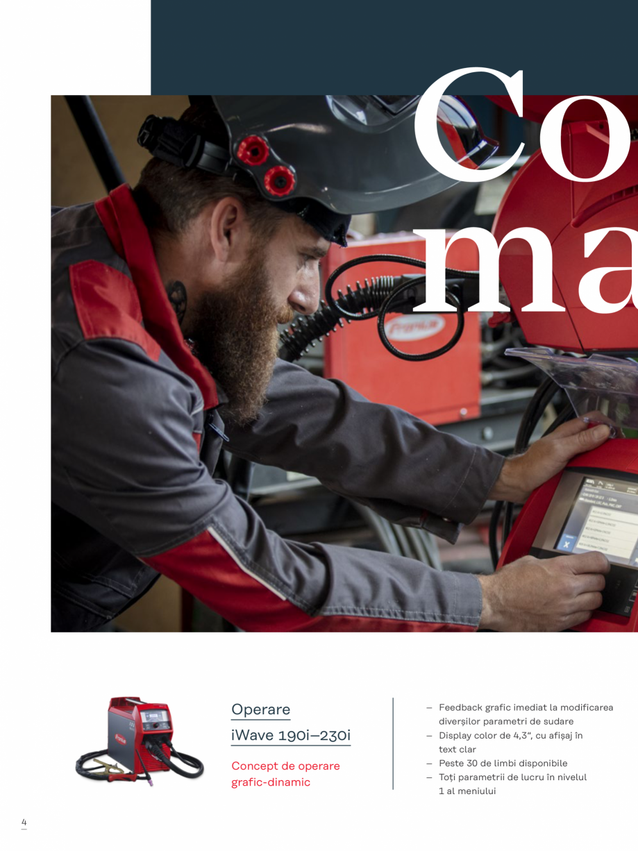 Pagina 4-Aparat de sudura TIG FRONIUS iWave 190i AC/DC Catalog, brosura Romana 

diverşilor parametri de...