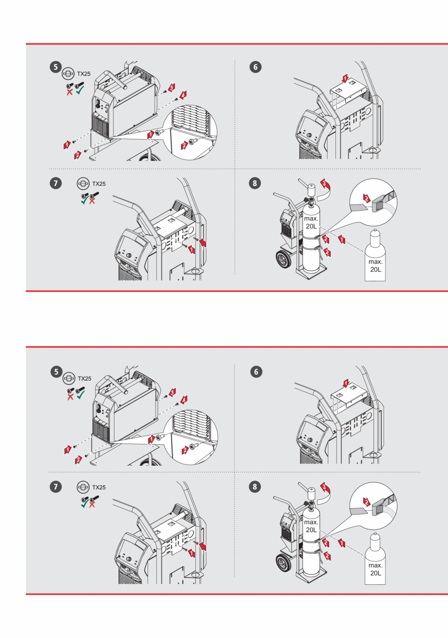 Pagina 4-Ghid rapid de utilizare - aparat sudura - racire cu gaz FRONIUS iWave 190i AC/DC Instructiuni montaj...
