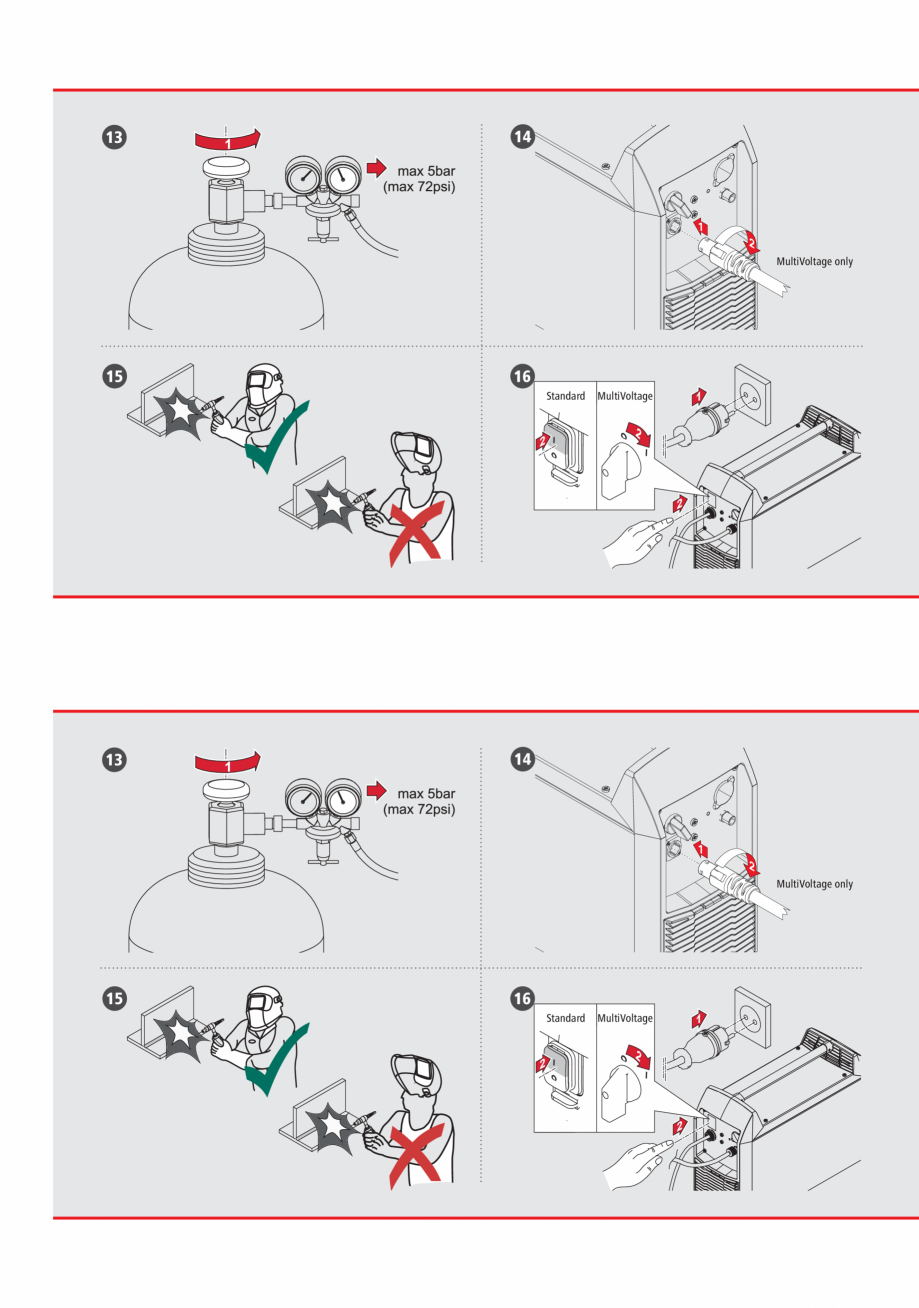 Pagina 6-Ghid rapid de utilizare - aparat sudura - racire cu gaz FRONIUS iWave 190i AC/DC Instructiuni montaj...