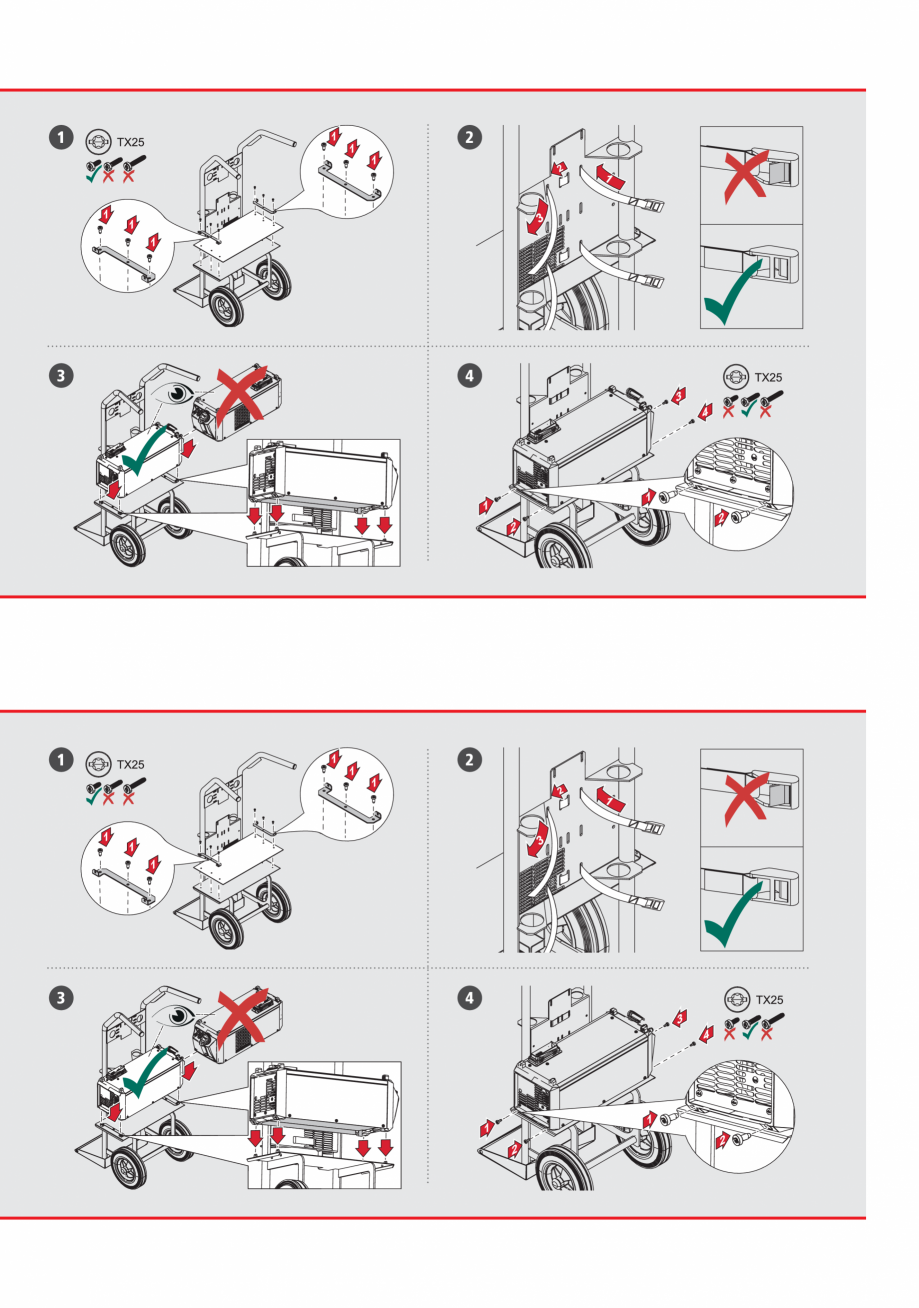Pagina 3-Ghid rapid de utilizare - aparat sudura - racire cu apa FRONIUS iWave 230i AC/DC Instructiuni montaj...