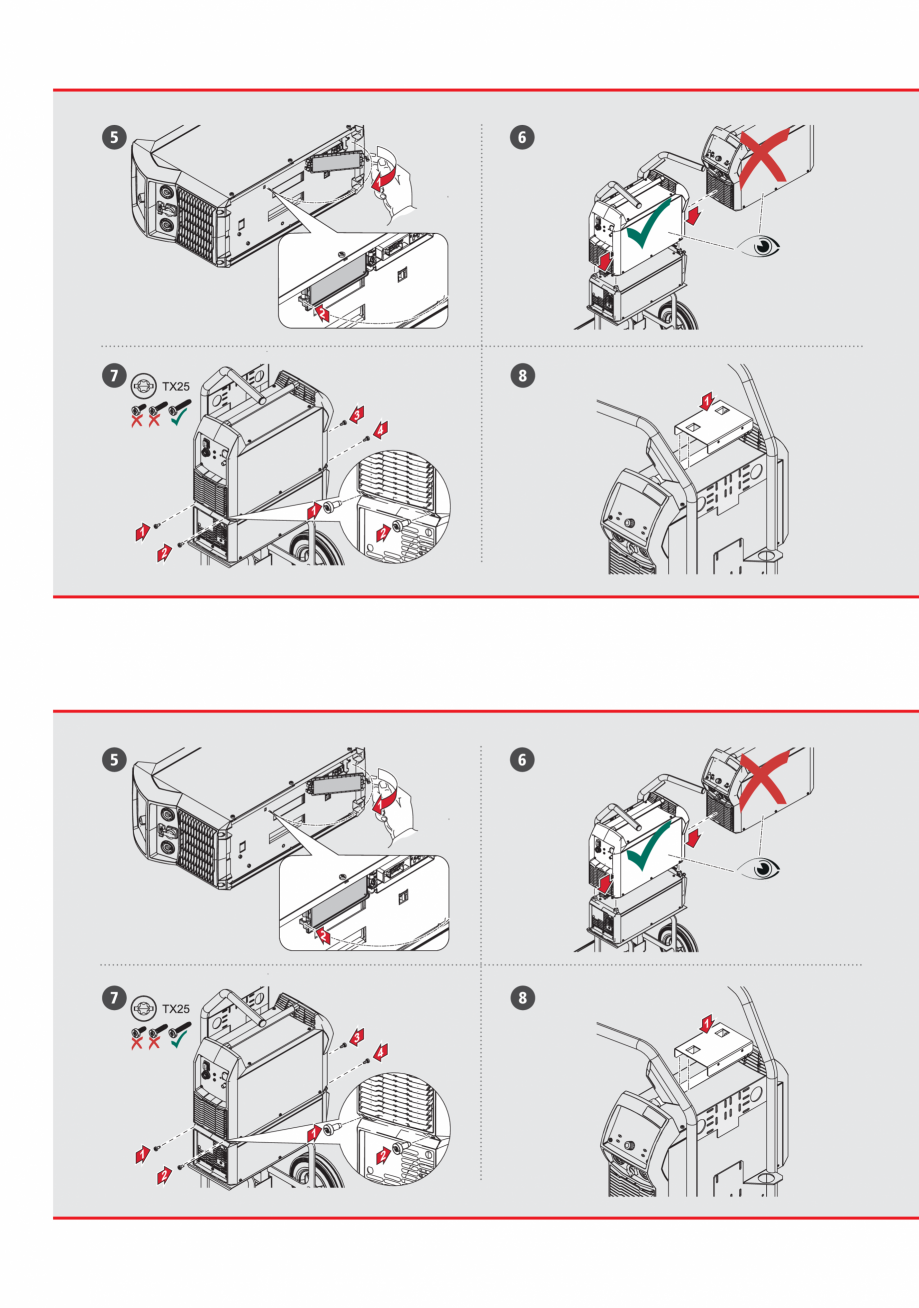 Pagina 4-Ghid rapid de utilizare - aparat sudura - racire cu apa FRONIUS iWave 230i AC/DC Instructiuni montaj...