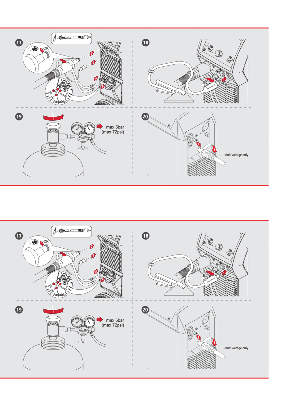 Pagina 7-Ghid rapid de utilizare - aparat sudura - racire cu apa FRONIUS iWave 230i AC/DC Instructiuni montaj...