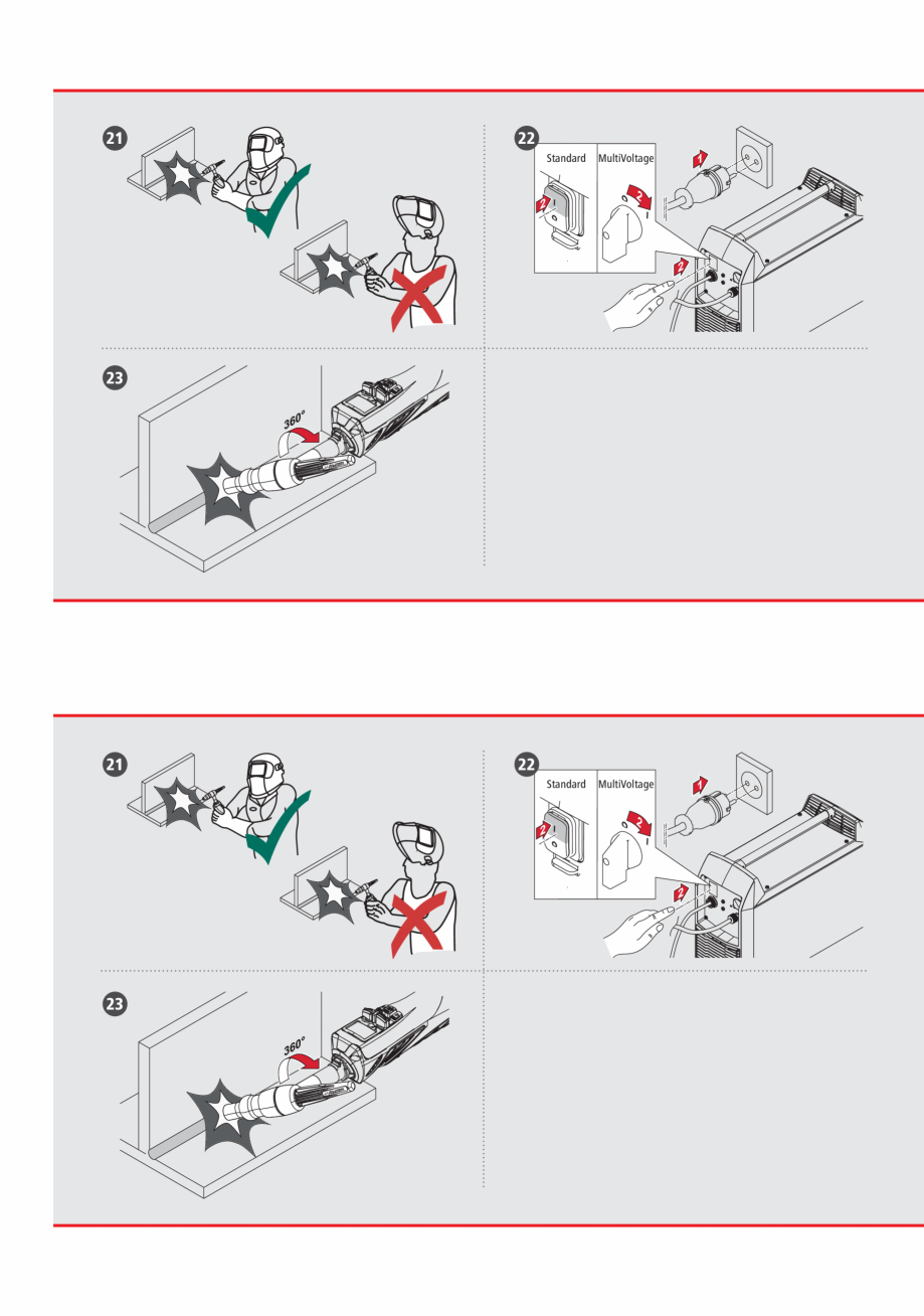 Pagina 8-Ghid rapid de utilizare - aparat sudura - racire cu apa FRONIUS iWave 230i AC/DC Instructiuni montaj...