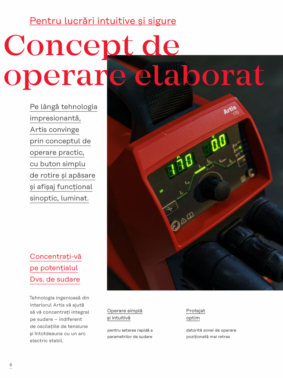 Pagina 8-Aparat de sudura WIG FRONIUS Artis 170 Catalog, brosura Romana sibilității
limitate la piese se...