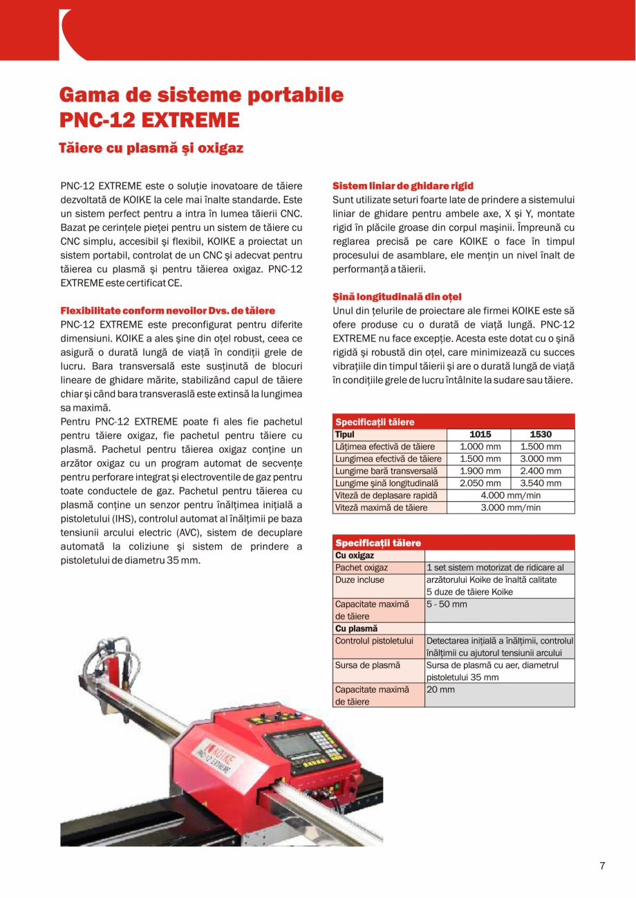 Pagina 7 - Sisteme portabile de taiere cu oxigaz si plasma KOIKE Catalog, brosura Romana 