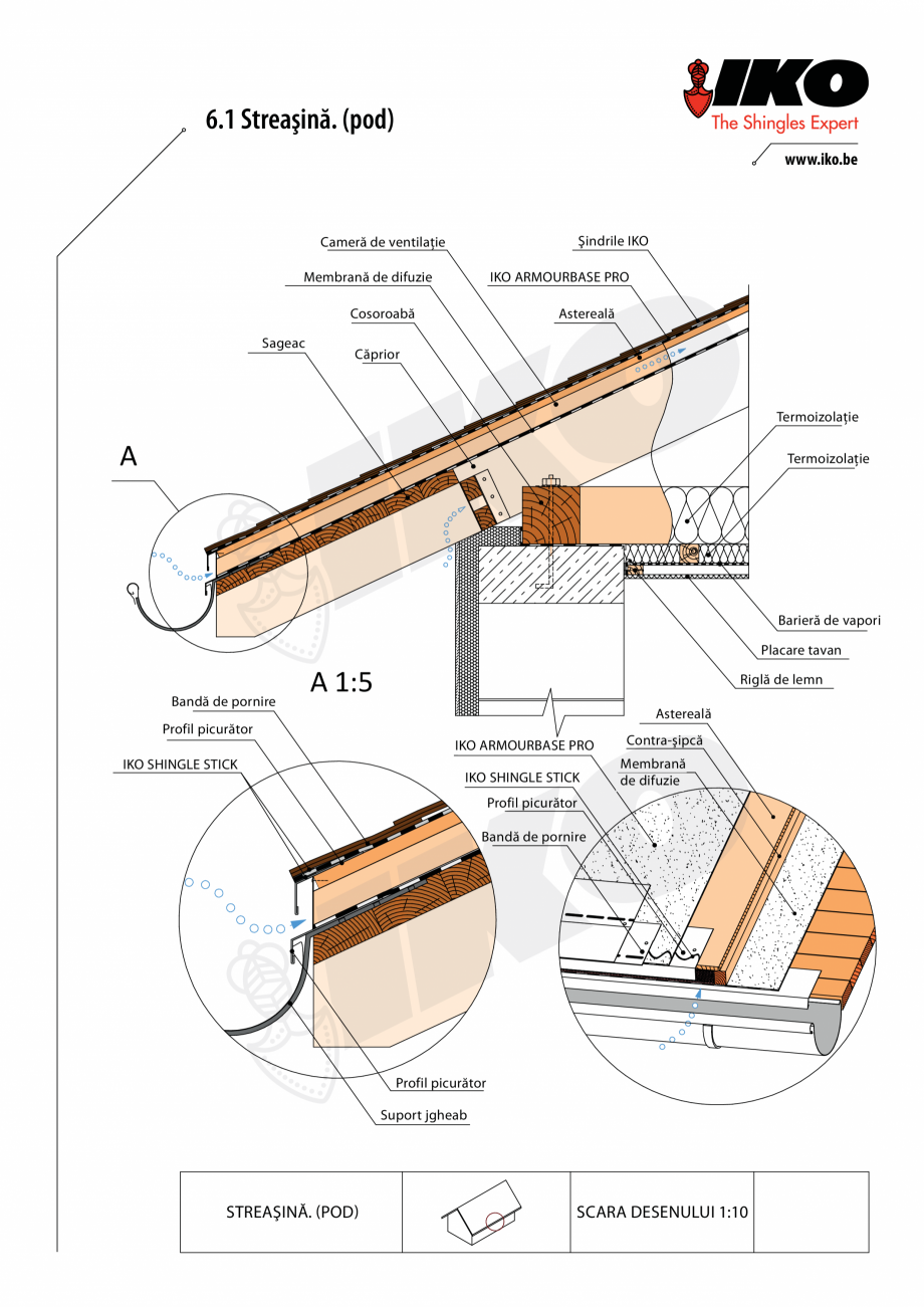 Pagina 1-CAD-PDF Detaliu streasina IKO Detaliu de montaj 