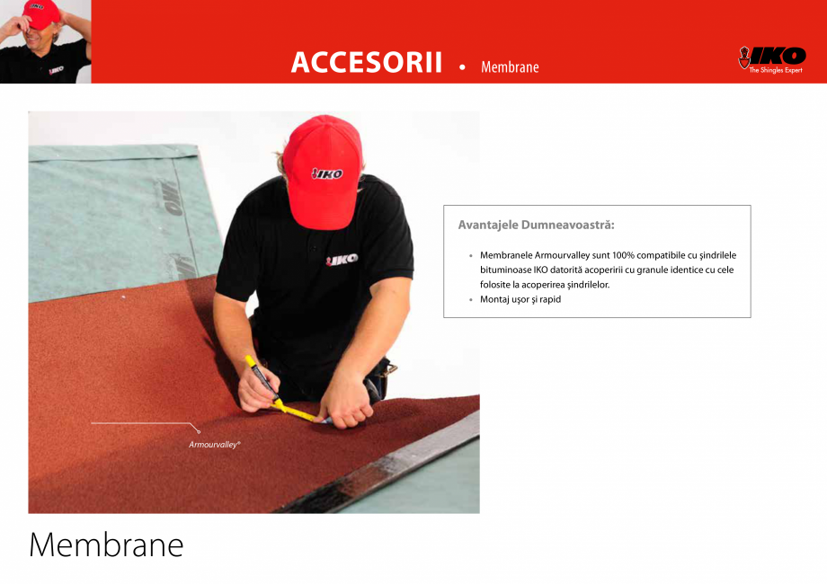 Pagina 1-Membrane pentru acoperis cu sindrila bituminoasa IKO ARMOURVALLEY Fisa tehnica Romana ACCESORII •
...