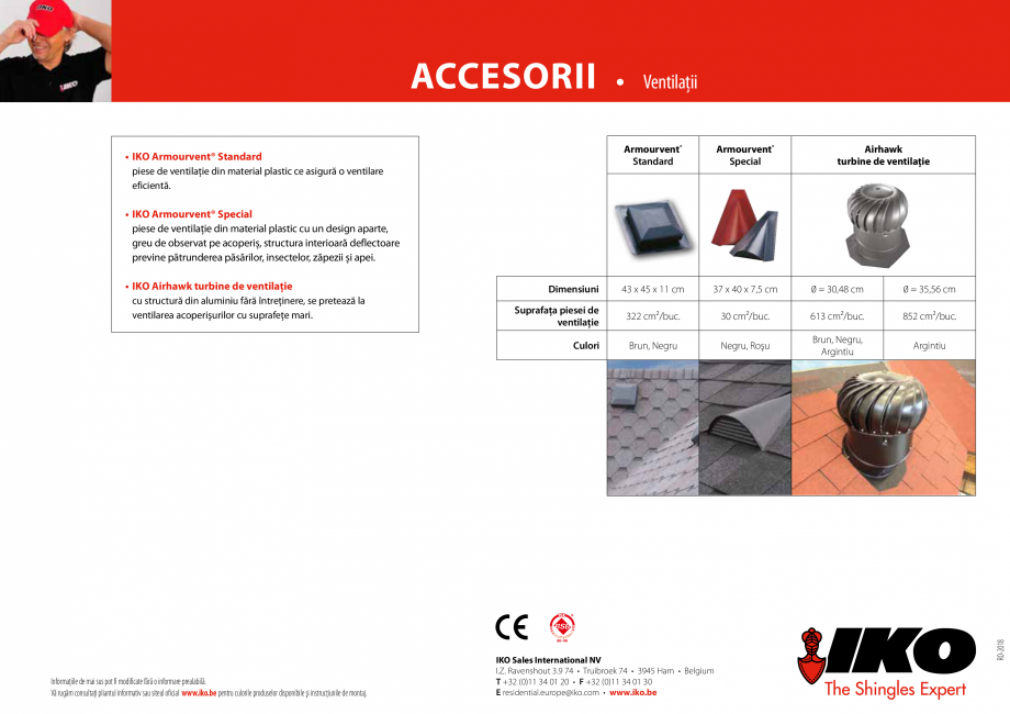 Pagina 2-Piese de ventilare in planul invelitorii IKO ARMOURVENT MULTI Fisa tehnica Romana m²/buc.

30...