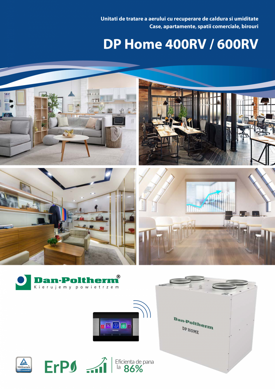 Pagina 1-Unitati de tratare a aerului cu recuperare de caldura si umiditate DAN-POLTHERM DP Home 400RV /...